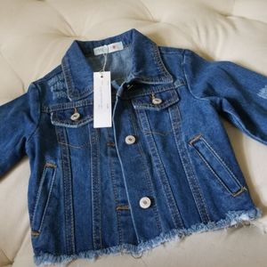 BRANDNEW girl jeans jacket 4T distressed look